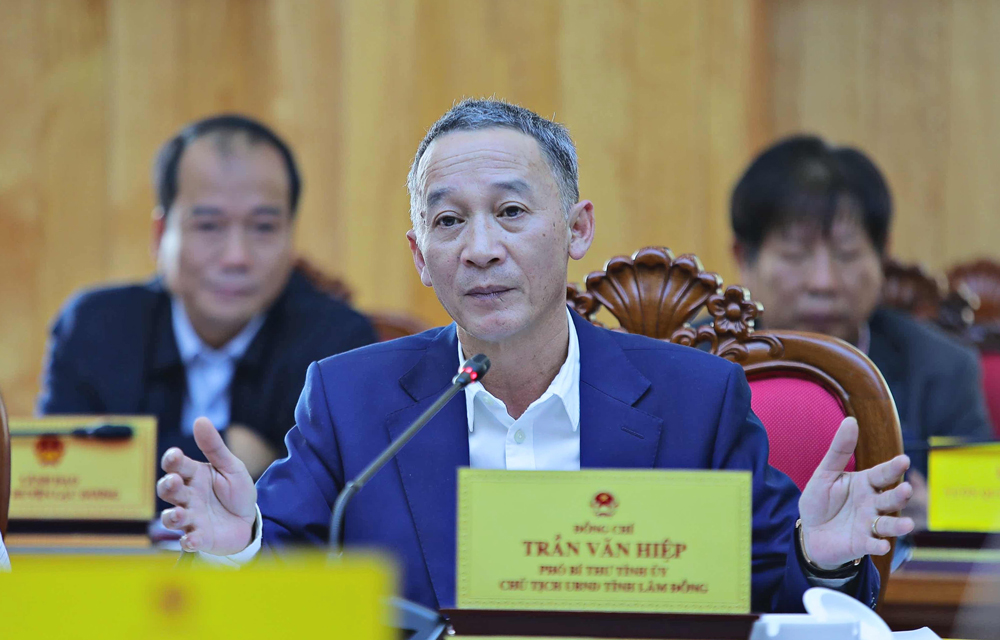 Bộ trưởng Bộ Nông nghiệp và Phát triển nông thôn Lê Minh Hoan làm việc với tỉnh Lâm Đồng
