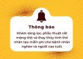 Chương trình Khám sàng lọc, phẫu thuật cắt mộng thịt và thay thủy tinh thể nhân tạo miễn phí cho bệnh nhân nghèo và người cao tuổi.